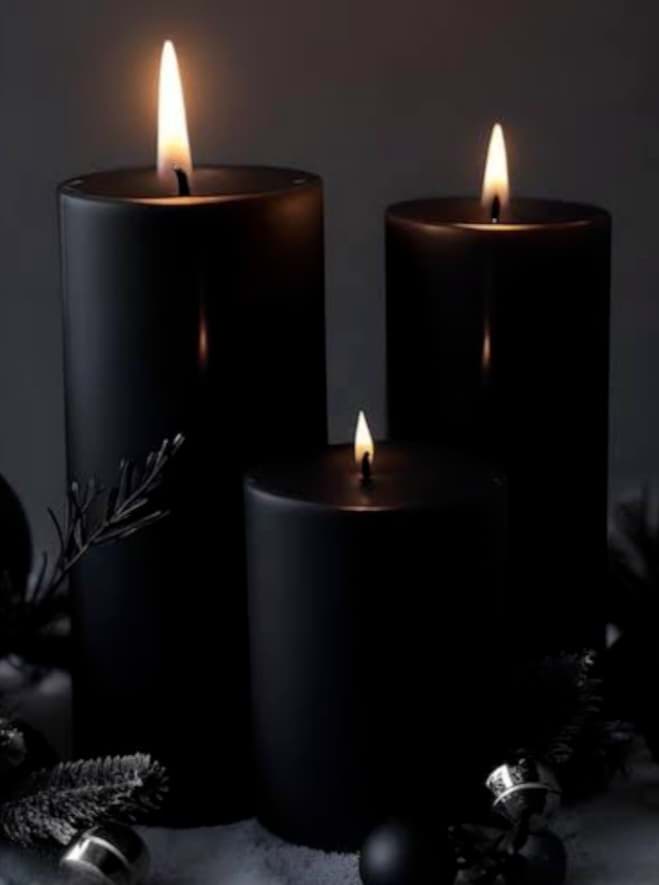 SİYAH BLOK MUM resmi